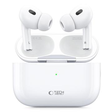 Tech-Protect UltraBoost Pro TWS Hörlurar (Open Box - God stand) - Vit