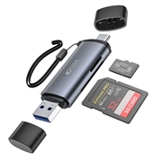 Tech-Protect UltraBoost USB-A/USB-C SD & MicroSD Kortläsare - Grå