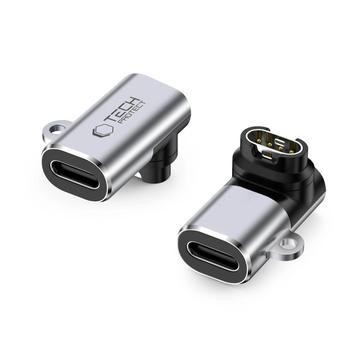 Tech-Protect UltraBoost USB-C Adapter för Garmin-klockor - 5W - Grå