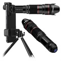 Teleskopiskt Kameraobjektiv med Tripod - 50X Optisk Zoom - Svart