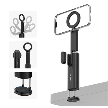 Telesin P1-HSS-02 MagSafe-hållare för vlogging med Bluetooth-fjärrkontroll - Svart