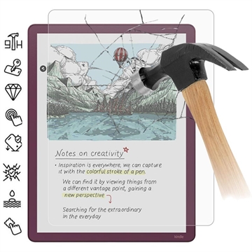 Amazon Kindle Scribe Colorsoft Skärmskydd av härdat glas - 9H - Case Friendly - Genomskinlig