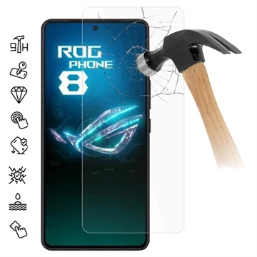Asus ROG Phone 8/8 Pro Härdat Glas Skärmskydd - 9H - Case Friendly - Klar