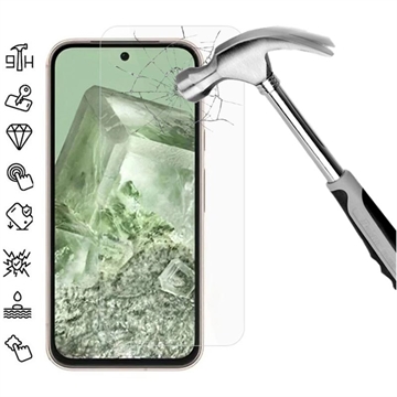 Google Pixel 8a Härdat Glas Skärmskydd - 9H - Case Friendly - Klar