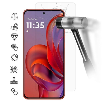 Motorola Edge 60 Neo Skärmskydd av härdat glas - 9H - Case Friendly - Genomskinlig