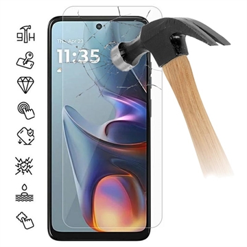 Motorola Moto E15 Härdat Glas Skärmskydd - Case Friendly - Genomskinlig