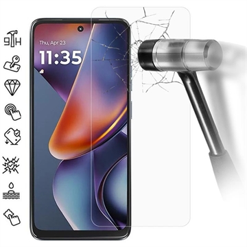 Motorola Moto G (2025) Härdat Glas Skärmskydd - Case Friendly - Genomskinlig