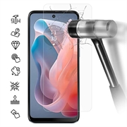 Motorola Moto G04 Härdat Glas Skärmskydd - 9H, 0.3mm - Case Friendly  - Klar
