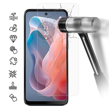 Motorola Moto G04 Härdat Glas Skärmskydd - 9H, 0.3mm - Case Friendly  - Klar