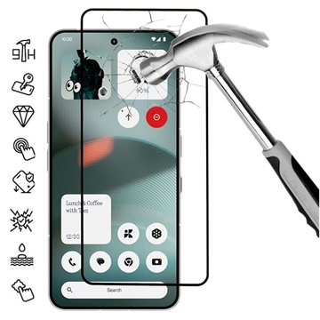 Nothing Phone (3) Skärmskydd av härdat glas - 9H - Case Friendly - Svart kant