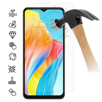 Oppo A38 Härdat Glas Skärmskydd - 9H, 0.3mm - Case Friendly  - Klar