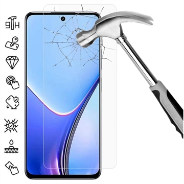 Realme 11x Härdat Glas Skärmskydd - Case Friendly - Genomskinlig