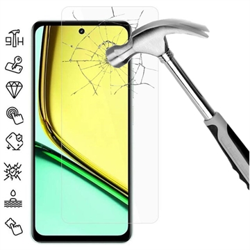 Realme C67 4G Härdat Glas Skärmskydd - 9H - Case Friendly - Klar