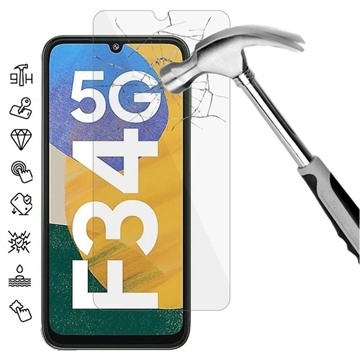 Samsung Galaxy F34/M34 5G Härdat Glas Skärmskydd - 9H, 0.3mm - Case Friendly  - Klar