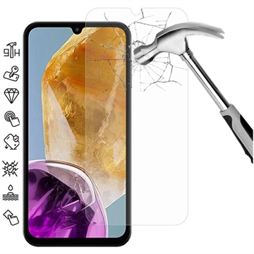 Samsung Galaxy M15 Härdat Glas Skärmskydd - 9H - Case Friendly - Klar