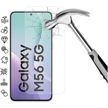 Samsung Galaxy M56/F56 Skärmskydd av härdat glas - 9H - Case Friendly - Genomskinlig