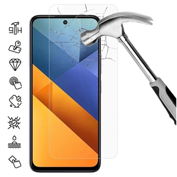 Xiaomi Poco M6 4G Härdat Glas Skärmskydd - Case Friendly - Genomskinlig