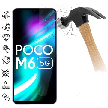Xiaomi Poco M6 Härdat Glas Skärmskydd - 9H - Case Friendly - Klar