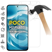 Xiaomi Poco M7 Plus Skärmskydd av härdat glas - 9H - Case Friendly - Genomskinlig