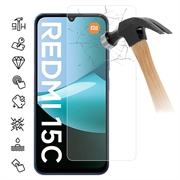 Xiaomi Redmi 15C Skärmskydd av härdat glas - 9H - Case Friendly - Genomskinlig