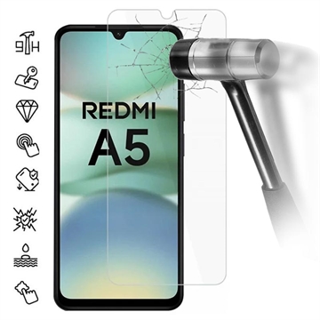 Xiaomi Redmi A5 4G/Poco C71 Skärmskydd av härdat glas - 9H - Case Friendly - Genomskinlig