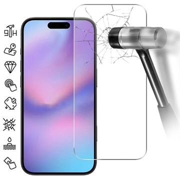 iPhone 17 Pro Skärmskydd av härdat glas - 9H - Case Friendly - Genomskinlig