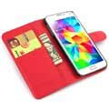 Samsung Galaxy S6 Strukturerad Plånbok Väska - Röd