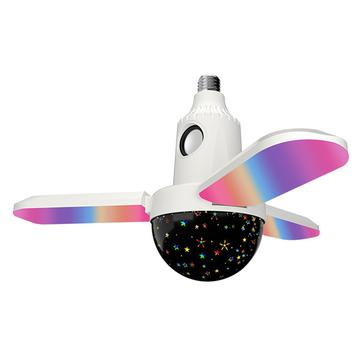 Trebladig fällbar LED-taklampa för atmosfär med Bluetooth-högtalare - Stjärnhimmel