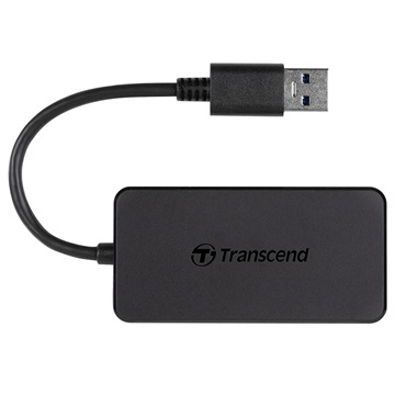 Transcend HUB2 USB 3.1 Gen 1 Hubb - USB-A - Svart
