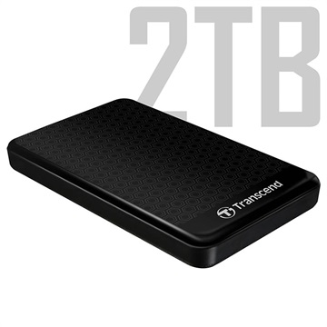 Transcend StoreJet 25A3 USB 3.1 Gen 1 Extern Hårddisk - 2TB - Svart