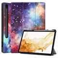 Tri-Fold Series Samsung Galaxy Tab S7+/S8+ Foliofodral - Svart