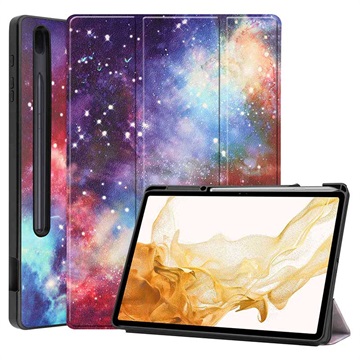 Tri-Fold Series Samsung Galaxy Tab S7+/S8+ Foliofodral - Galax