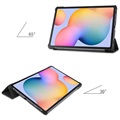 Tri-Fold Series Samsung Galaxy Tab S6 Lite 2020/2022 Foliofodral - Svart