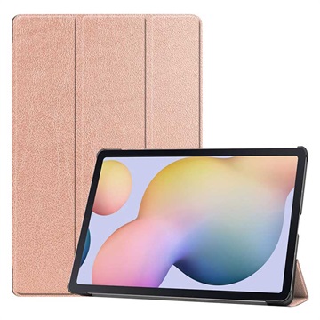 Tri-Fold Series Samsung Galaxy Tab S7+/S8+ Foliofodral - Roséguld