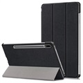 Tri-Fold Series Samsung Galaxy Tab S7 FE Smart Foliofodral - Svart