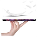 Tri-Fold Series Samsung Galaxy Tab S7 FE Smart Foliofodral - Galax