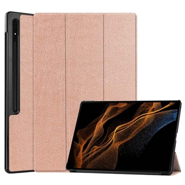 Samsung Galaxy Tab S9 Ultra Tri-Fold Series Smart Foliofodral - Roséguld