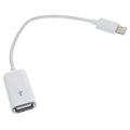 USB 3.1 Type-C / USB 2.0 OTG Kabel Adapter - 15cm - Vit