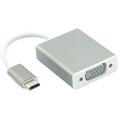 Bärbar USB-C / VGA Adapter - Full HD 1080p - Silver