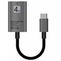 USB Typ-C till HDMI Adapter TH002 - 4K - 15cm - Grå