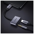 Ugreen 2-i-1 Laddning & Ljud USB-C Adapter - 1.5A - Grå
