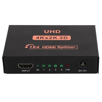 HDMI Splitter 1x4 CY10 - 3D, 4K Ultra HD - Svart