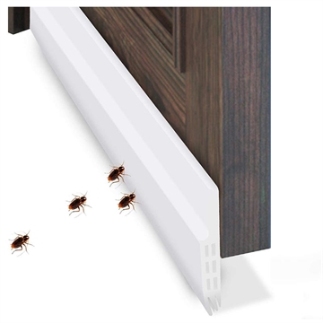 Silikon under dörrens dragstoppare - 1m - Vit