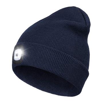 Unisex-stickad mössa med LED-belysning