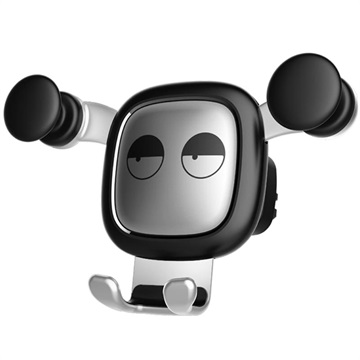 Universell Bilhållare med Tecknat Mönster till Ventilationsgallret - Silver