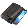 Universell Dual Pocket Bältesväska i Läder till Smartphones