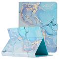 Universal foliofodral med marmormönster för surfplatta - 10" - Blå