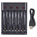 Doublepow DP-UK95 Multifunktionell Snabb USB Batteriladdare - AA/AAA/9V