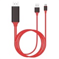 Universell Type-C till HDMI Adapter - 2m - Röd
