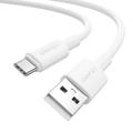 Usams U90 SJ761 1m USB-A till Typ-C-kabel - 3A/18W - Vit